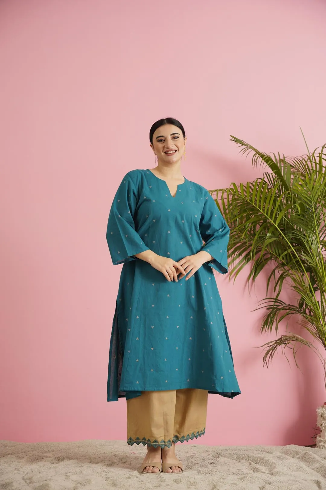 A Pristine Teal Blue kurta set