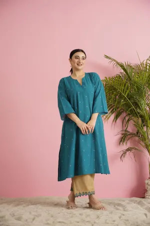 A Pristine Teal Blue kurta set