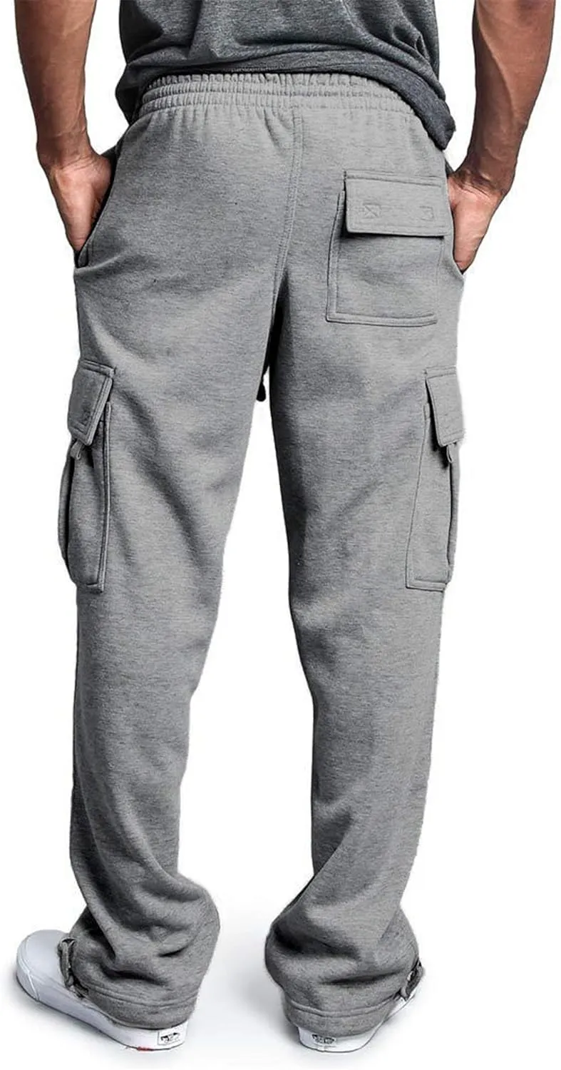 Andongnywell Men's Cargo Jogger Pants Workout Sweatpants Casual Trousers Elastic Waist Drawstring Pants