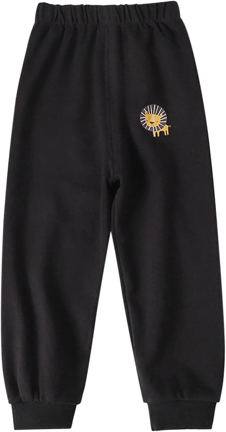 Baby Boy's Pull on Jogger Toddler Sweatpants Cotton Kids Cute artoon Elastic Waist Sports Pants Unisex Kids