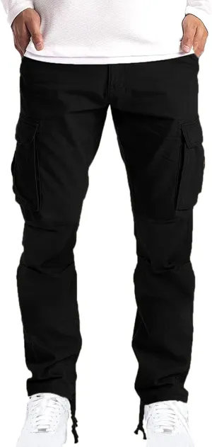 Cargo Pants for Men Slim Fit Straight Leg Stretch Lightweight Casual Travel Work Ripstop Tactical Hiking Cargo Pants