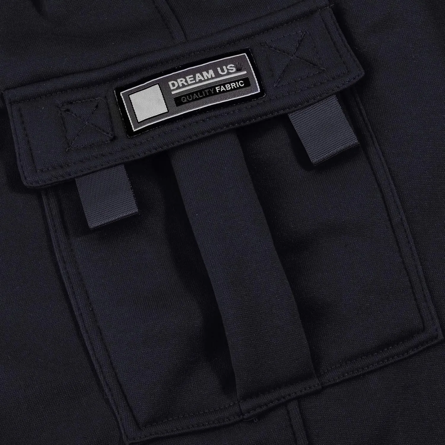 Cargo Sweatpants for Men Fleece Plus Size Hiking Joggers with Pockets Casual Open Bottom Baggy Athletic Pants