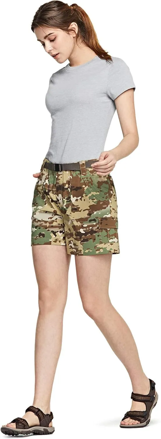 CQR Women's Hiking Shorts, Quick Dry Lightweight Travel Shorts, UPF 50  UV/SPF Stretch Camping Shorts, Outdoor Apparel