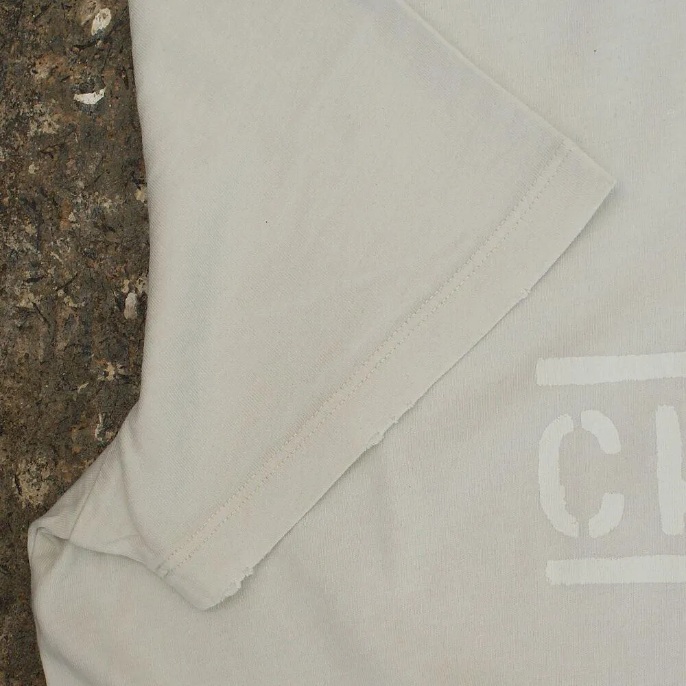 Cream Logo Print T-Shirt