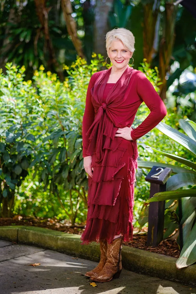 Elisa Silk Ruffle Skirt (SL201)