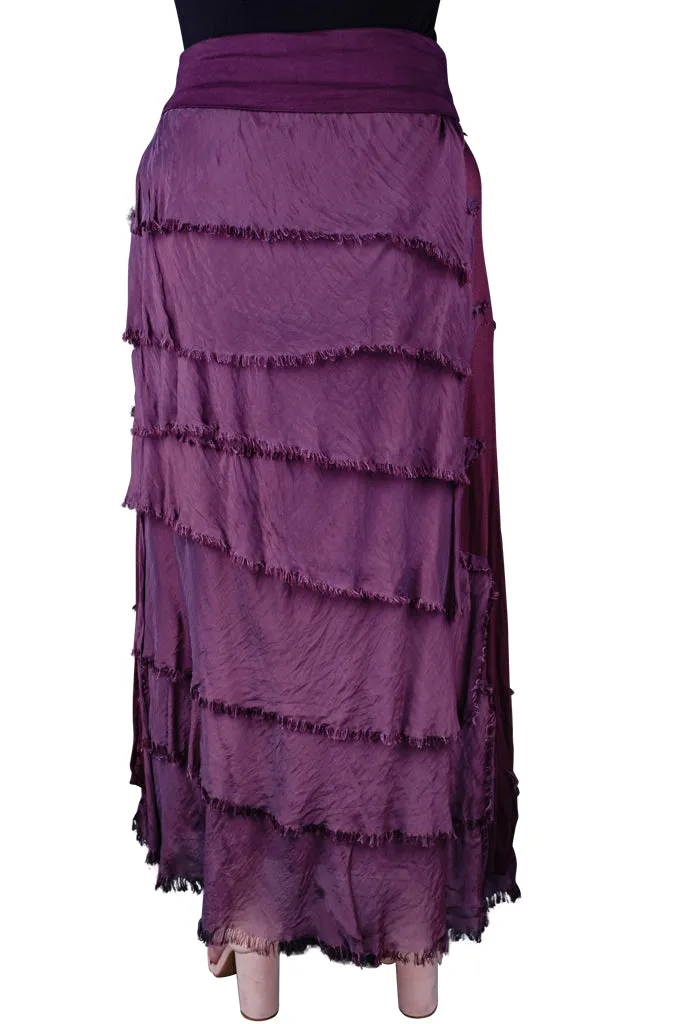 Elisa Silk Ruffle Skirt (SL201)