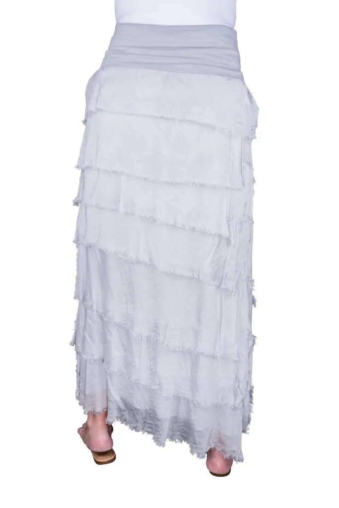 Elisa Silk Ruffle Skirt (SL201)
