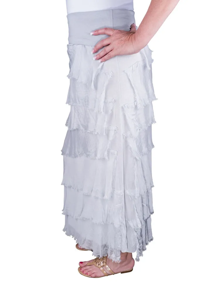Elisa Silk Ruffle Skirt (SL201)