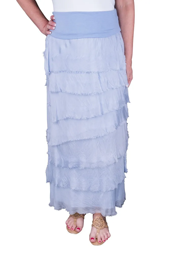 Elisa Silk Ruffle Skirt (SL201)