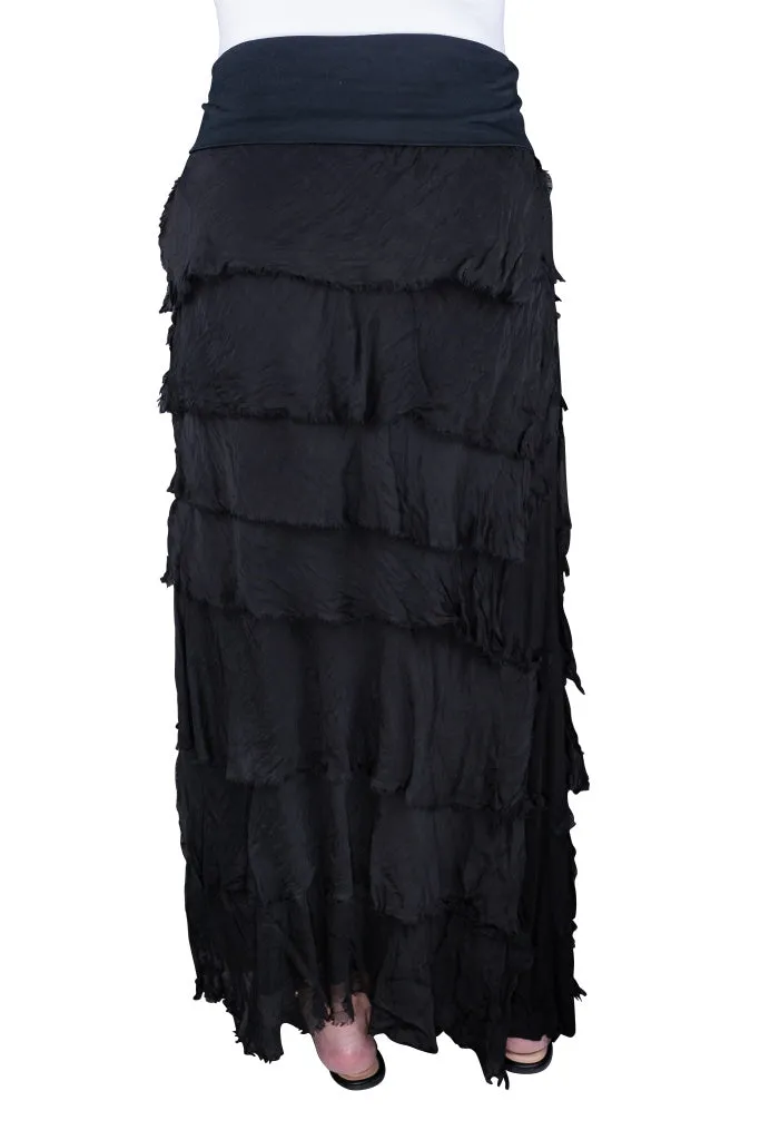 Elisa Silk Ruffle Skirt (SL201)