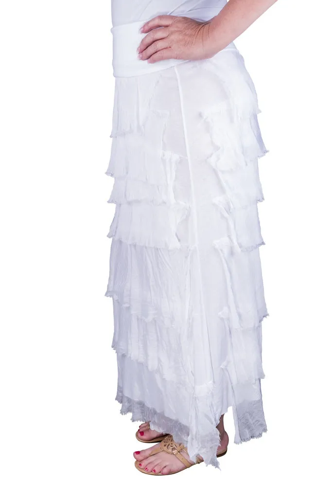 Elisa Silk Ruffle Skirt (SL201)