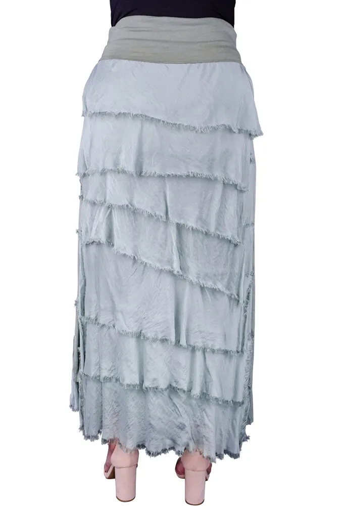 Elisa Silk Ruffle Skirt (SL201)