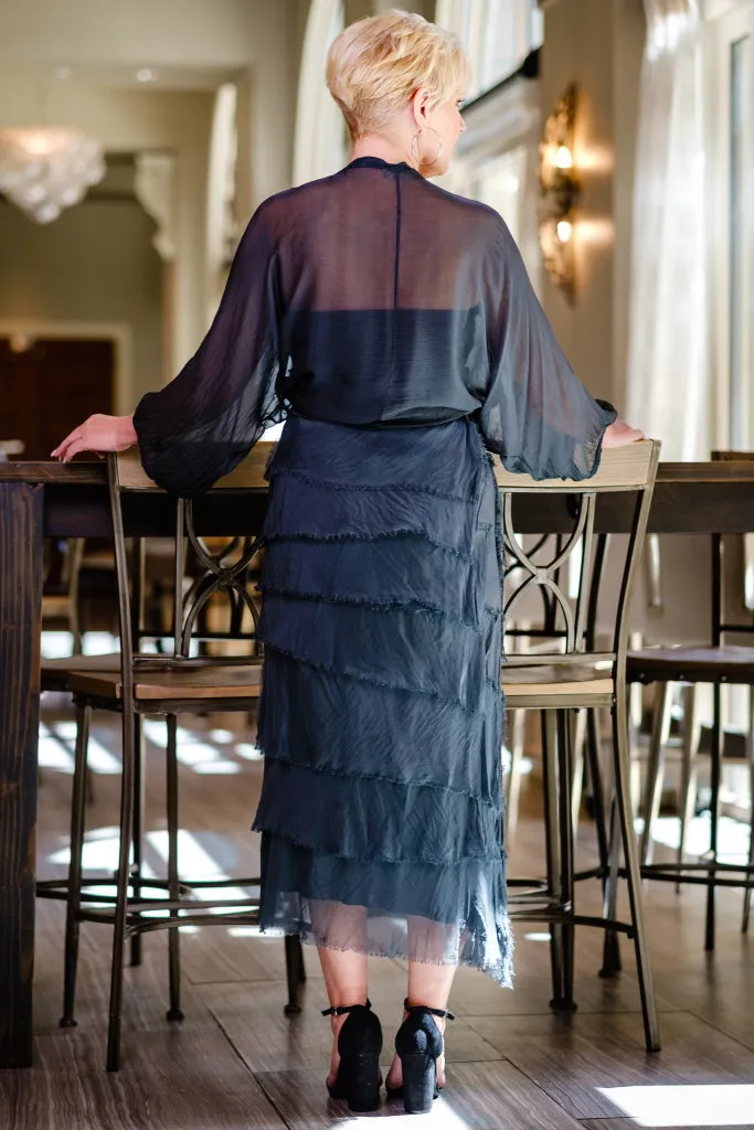 Elisa Silk Ruffle Skirt (SL201)
