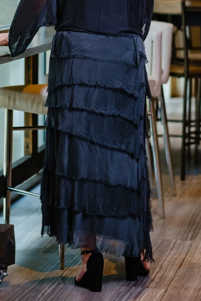 Elisa Silk Ruffle Skirt (SL201)