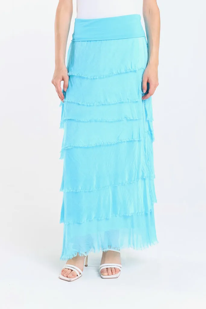 Elisa Silk Ruffle Skirt (SL201)