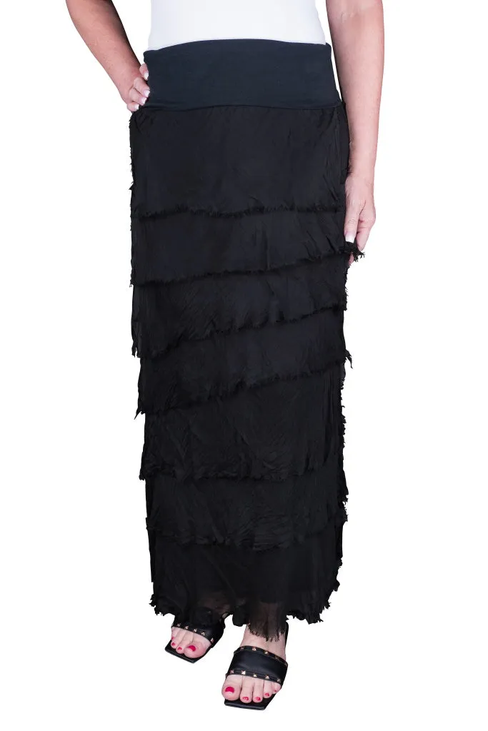 Elisa Silk Ruffle Skirt (SL201)