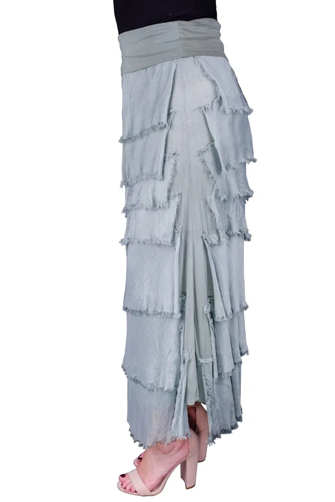Elisa Silk Ruffle Skirt (SL201)