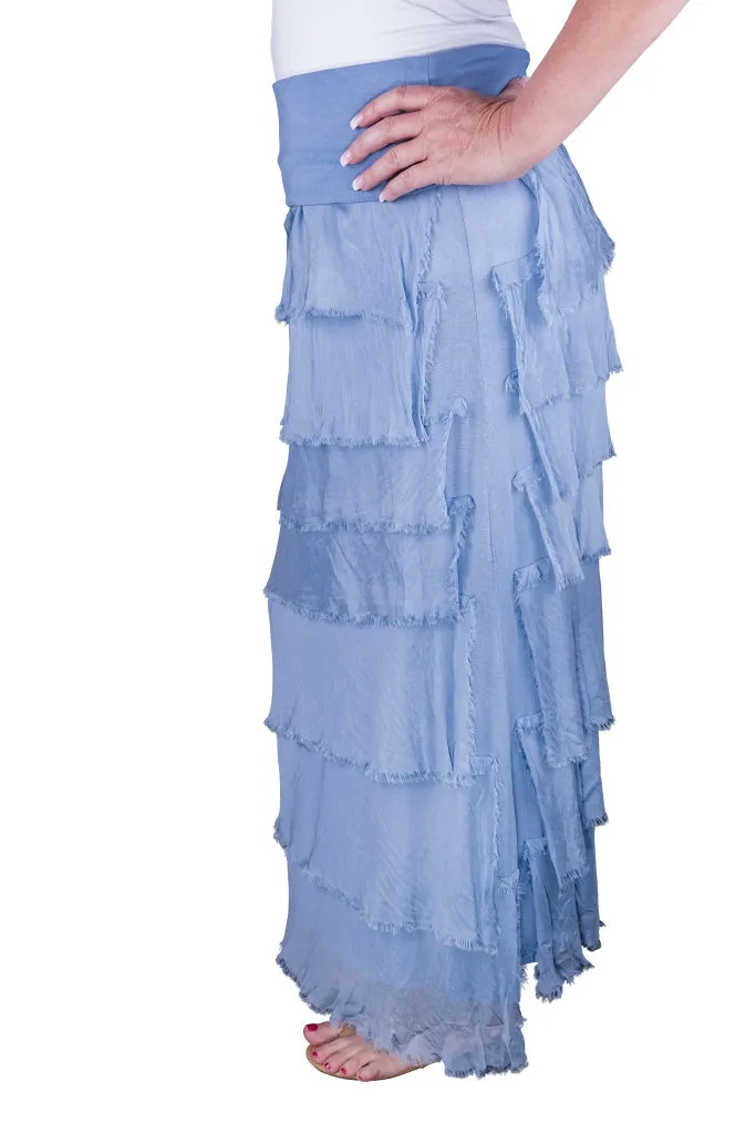 Elisa Silk Ruffle Skirt (SL201)