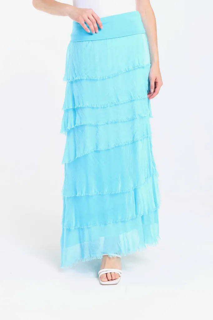 Elisa Silk Ruffle Skirt (SL201)