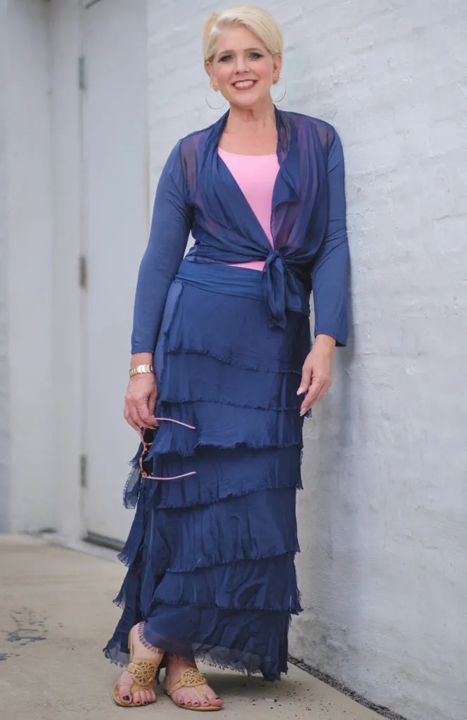Elisa Silk Ruffle Skirt (SL201)