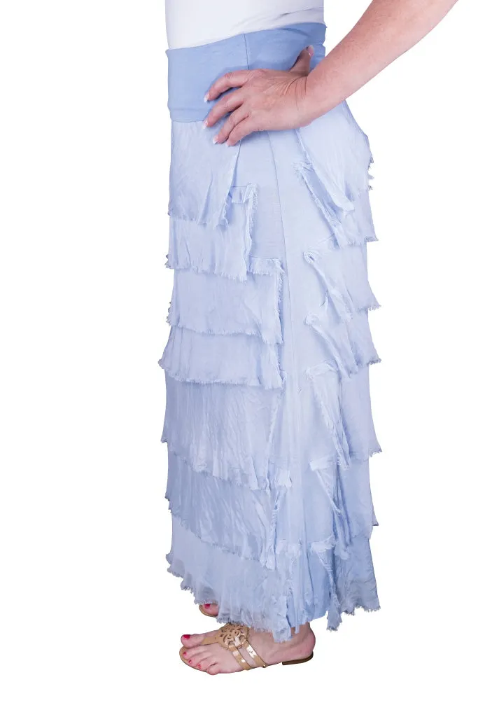 Elisa Silk Ruffle Skirt (SL201)