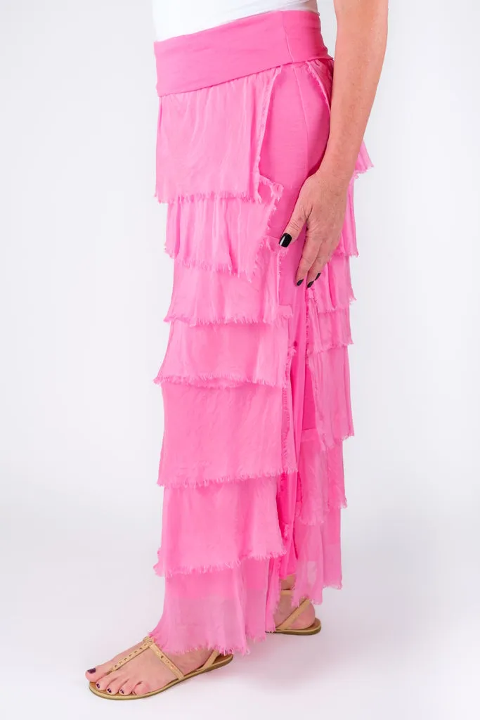 Elisa Silk Ruffle Skirt (SL201)