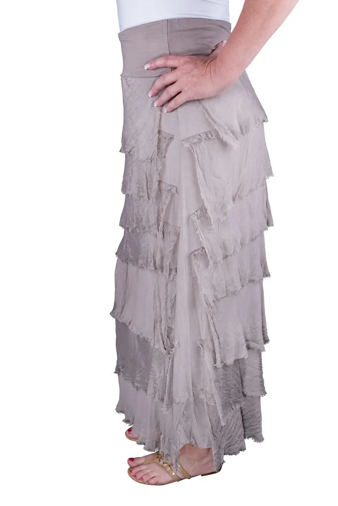 Elisa Silk Ruffle Skirt (SL201)
