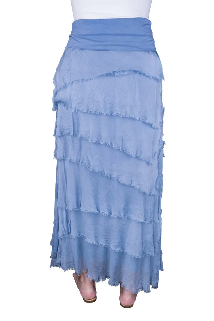 Elisa Silk Ruffle Skirt (SL201)