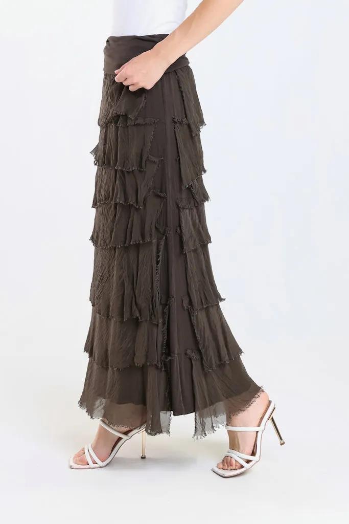 Elisa Silk Ruffle Skirt (SL201)