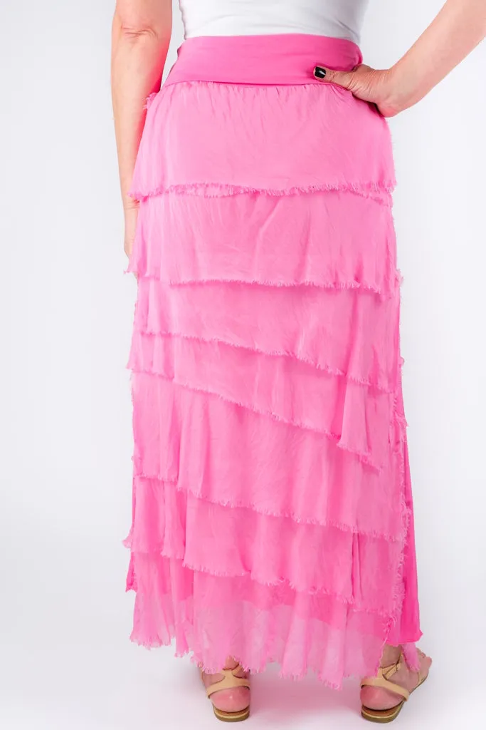 Elisa Silk Ruffle Skirt (SL201)