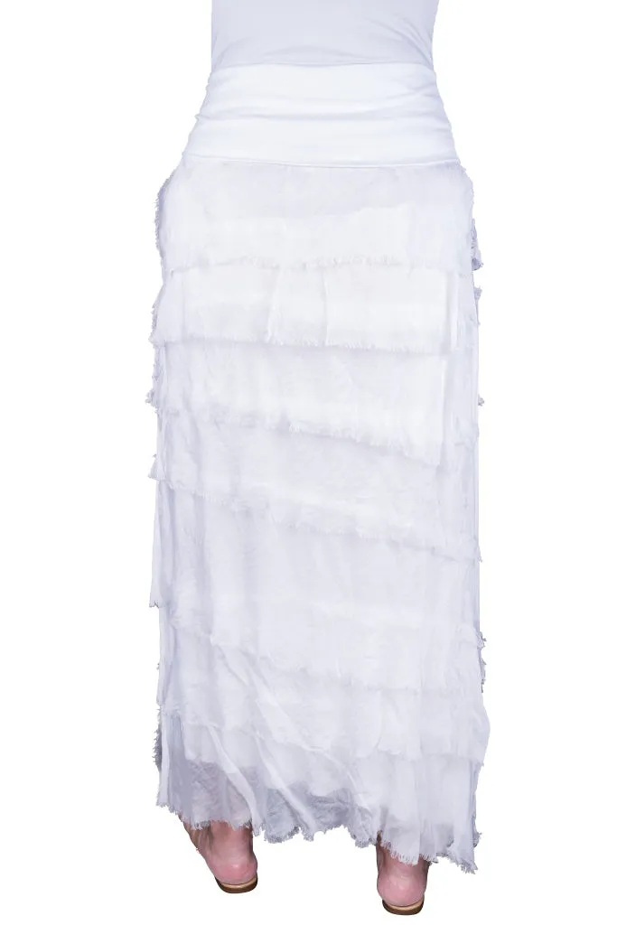 Elisa Silk Ruffle Skirt (SL201)
