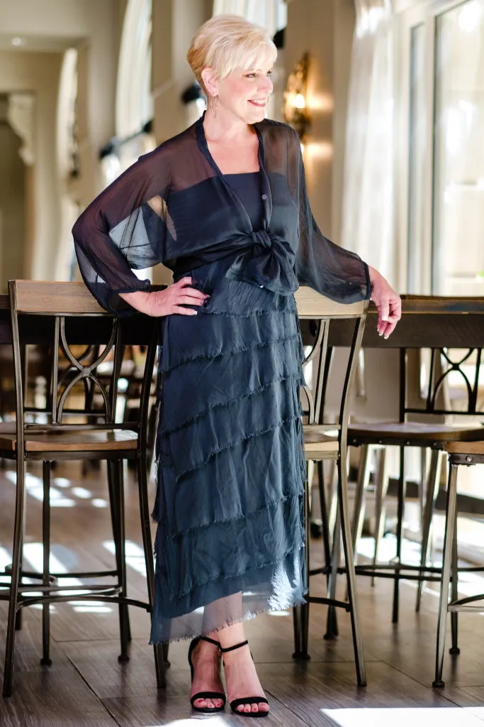 Elisa Silk Ruffle Skirt (SL201)
