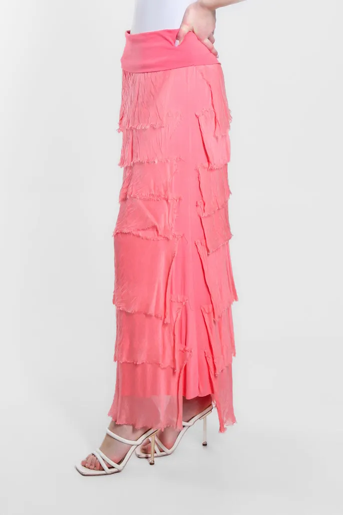 Elisa Silk Ruffle Skirt (SL201)