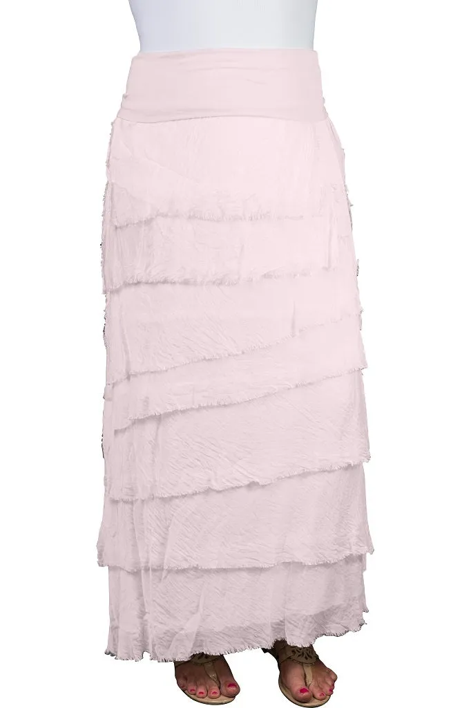 Elisa Silk Ruffle Skirt (SL201)