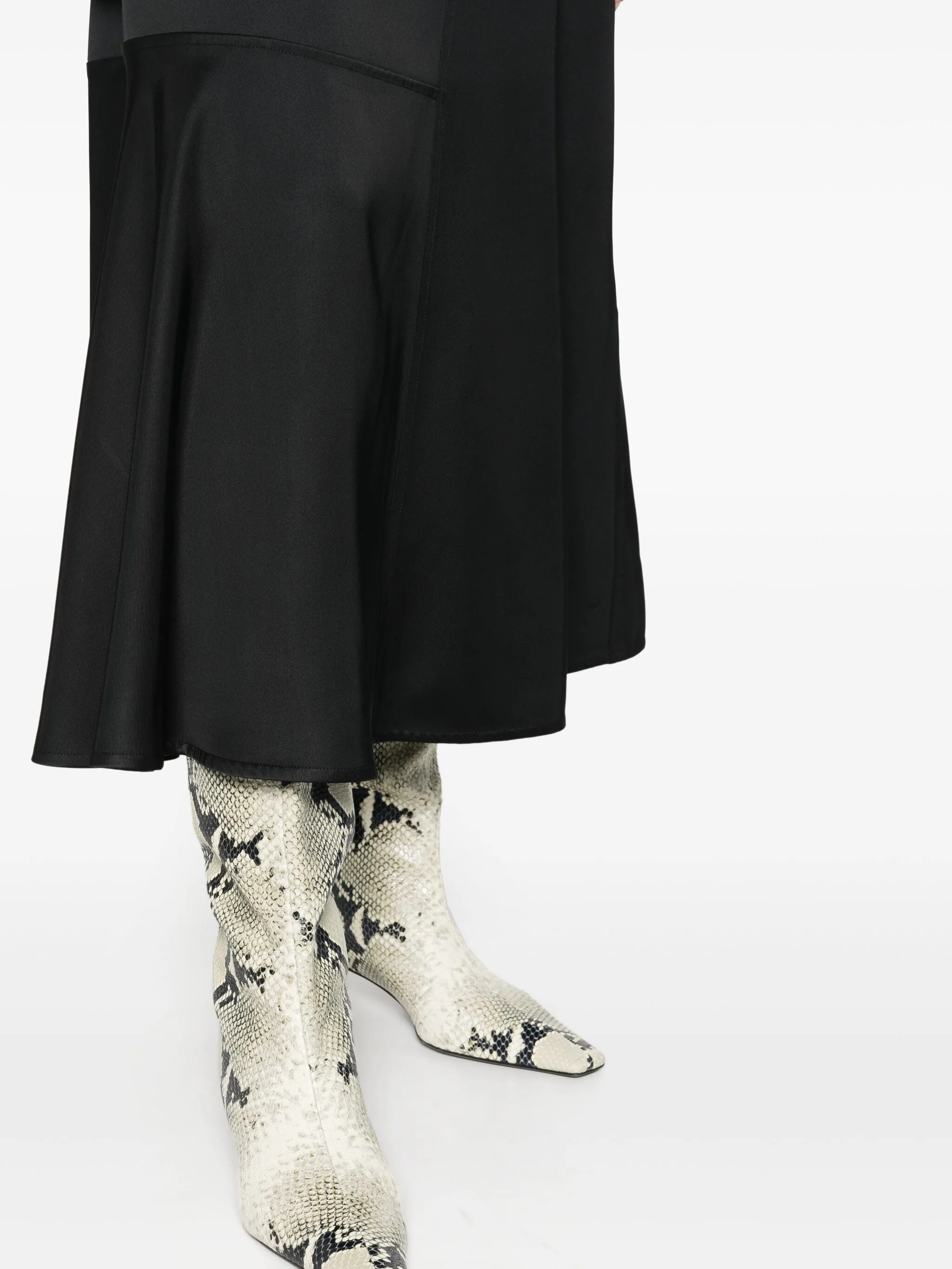 Heavy Viscose Silk Twill Skirt