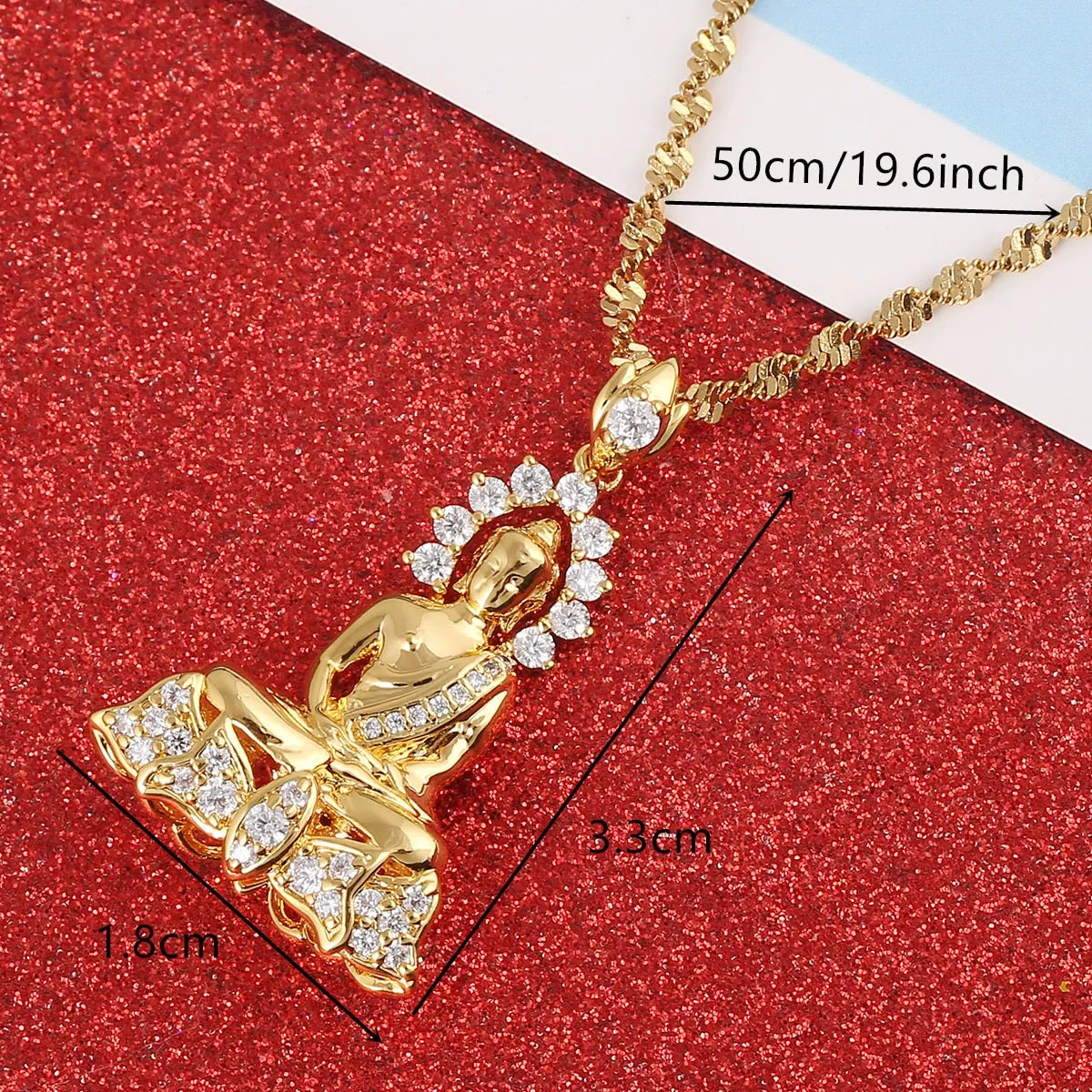 Lucky Tibetan Amitabha Buddha Necklace Symbol Hinduism Necklace