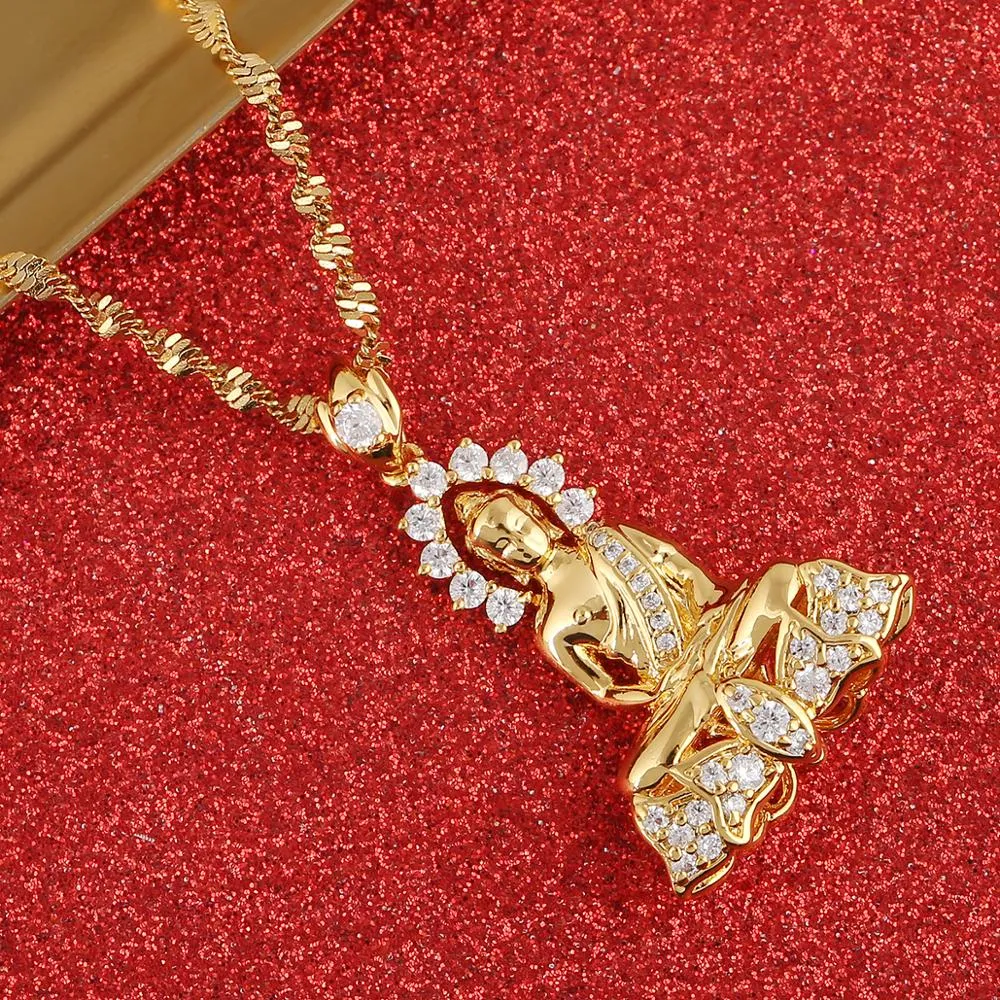 Lucky Tibetan Amitabha Buddha Necklace Symbol Hinduism Necklace