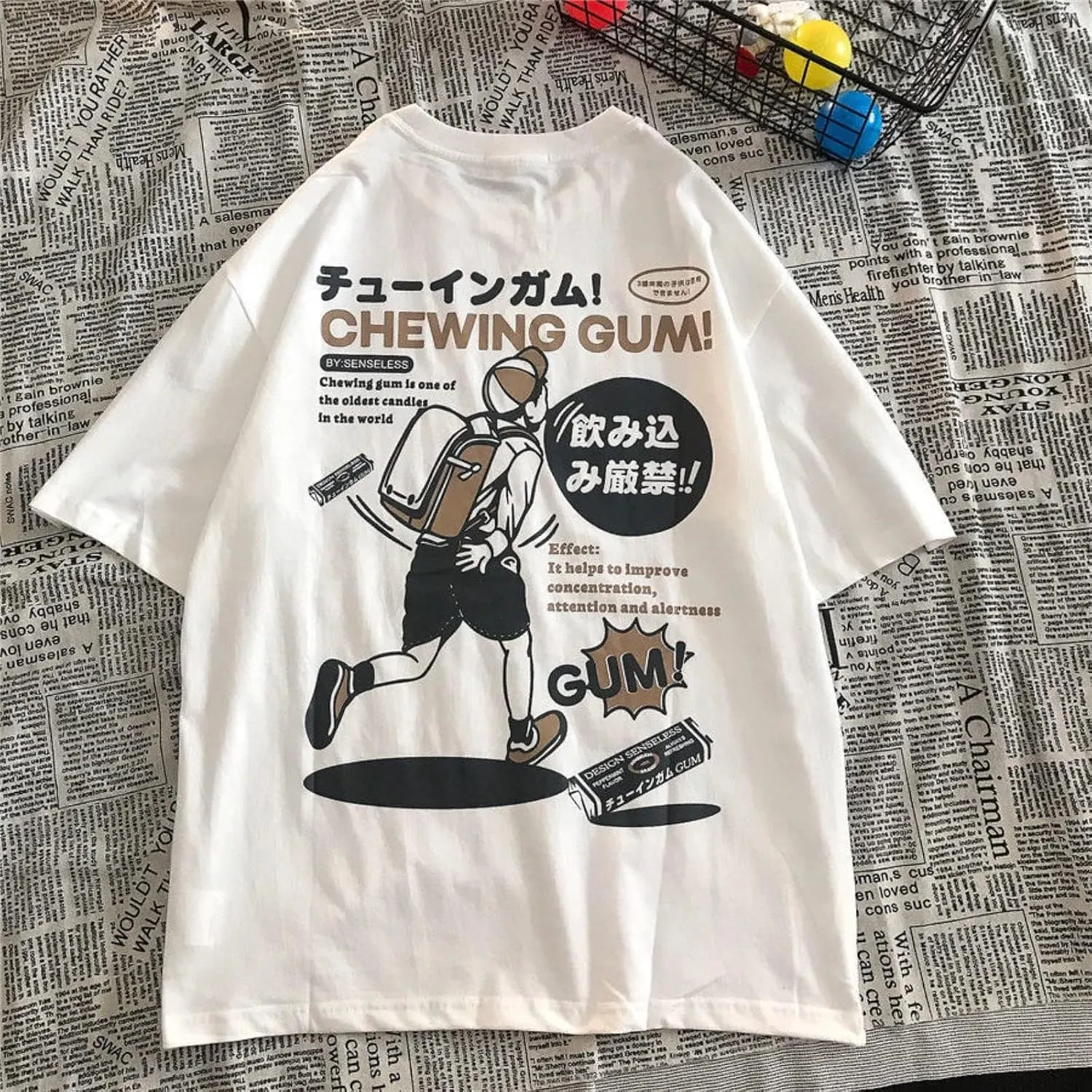 Men Women Japanese Anime Shirt Y2K Harajuku T-Shirt Preppy Graphic Tees Streetwear Vintage Oversized Clothes Tops