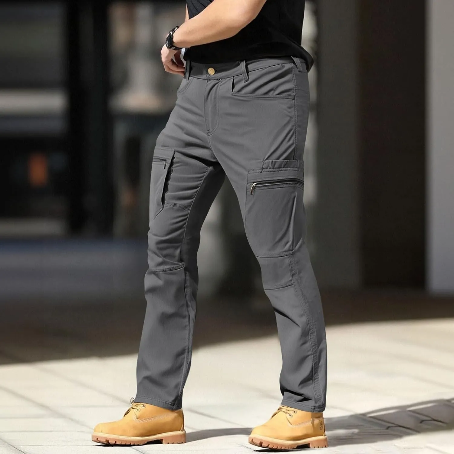 Tactical Work Cargo Pants for Men Ripstop Waterproof Stretch Quick Dry Pants Relaxed Fit Utility Outdoor Apparel