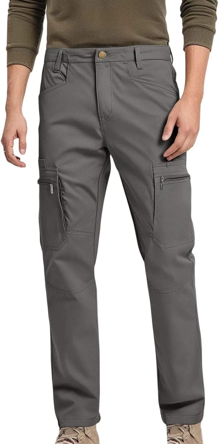 Tactical Work Cargo Pants for Men Ripstop Waterproof Stretch Quick Dry Pants Relaxed Fit Utility Outdoor Apparel