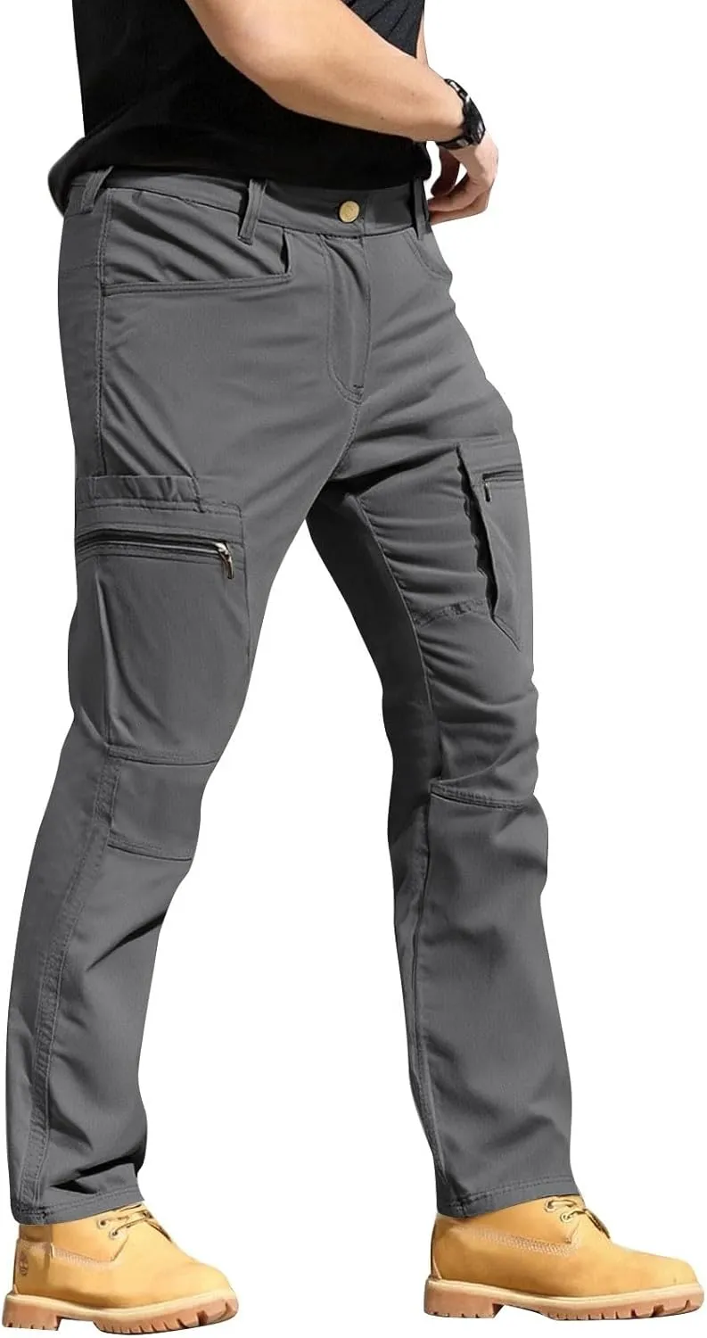 Tactical Work Cargo Pants for Men Ripstop Waterproof Stretch Quick Dry Pants Relaxed Fit Utility Outdoor Apparel