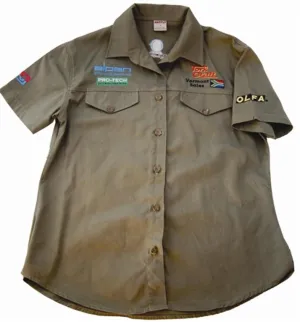 TORK CRAFT VERMONT LADIES COTTON SHIRT OLIVE MEDIUM TC00602