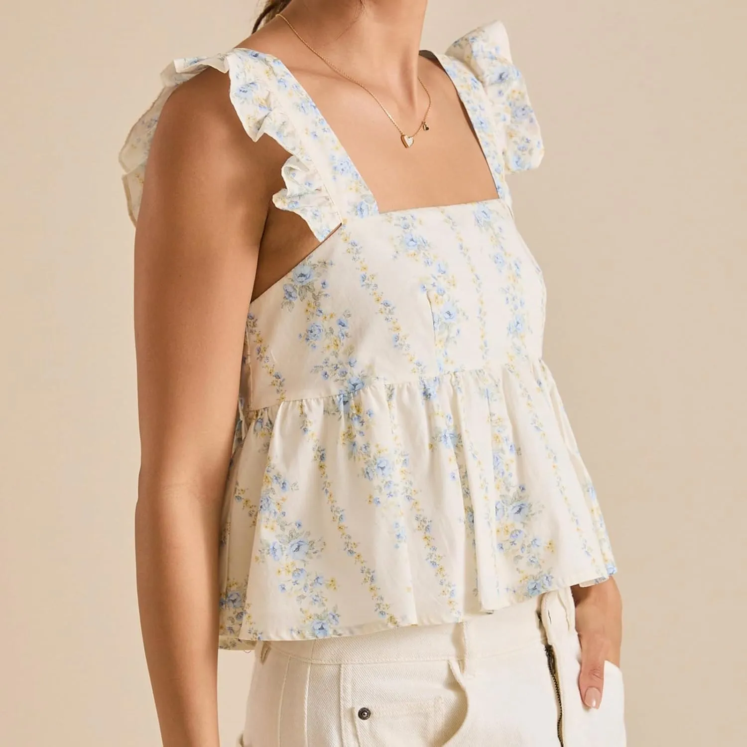 Women Y2k Going Out Tank Tops Gingham Square Neck Peplum Cami Tank Sleeveless Backless Shirt Bowtie Blouse Summer