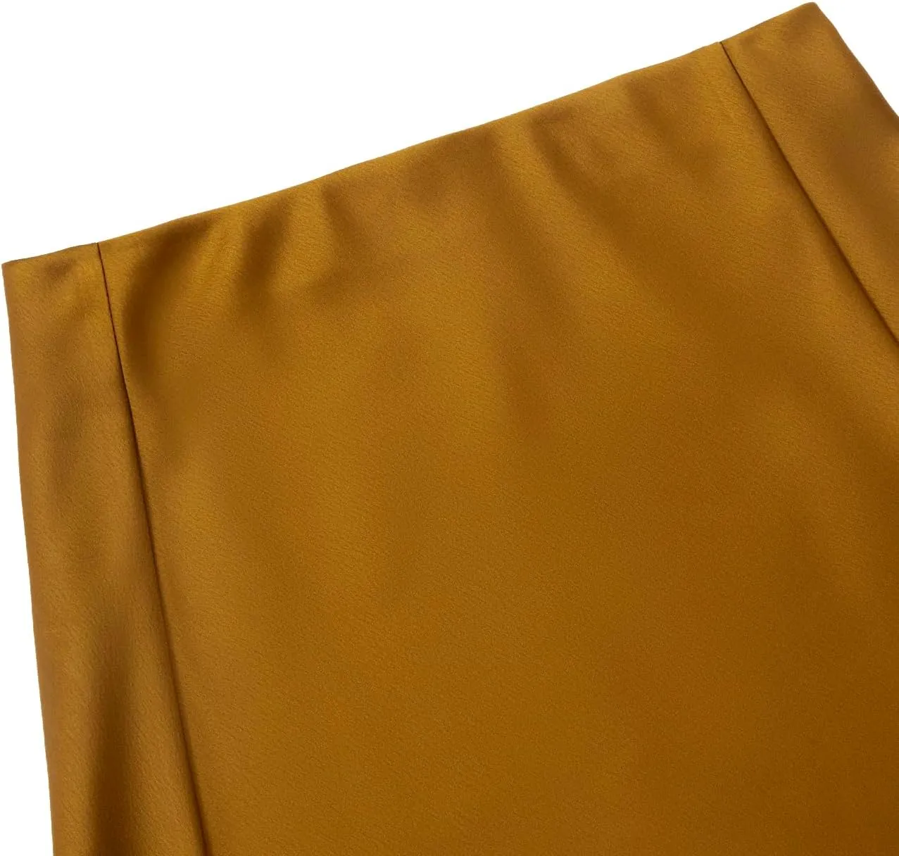 Women's Mini Skirt Satin High Waisted Sexy Slit Front Silk Casual A-Line Elastic Waistband Short Skirts