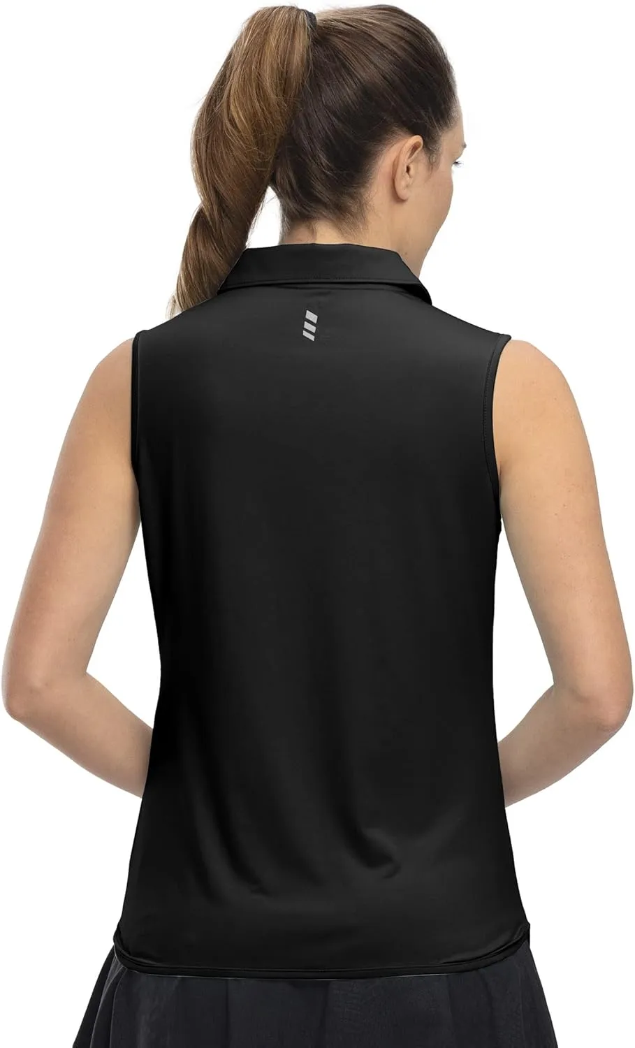 YSENTO Women's Sleeveless Golf Shirts Tops Clothes Collared 1/4 Zip Quick Dry Tennis Polo Shirts Apparel